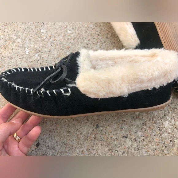 Crew Shoes Black Womens Jcrew Faux Fur Slipper Poshmark